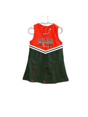 NWT NCAA Miami Hurricanes Toddler Girls' Cheer Set - 4T, MRSP $30